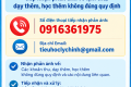 Thông báo về việc công khai đường dây nóng tiếp nhận phản ánh về lạm thu, dạy thêm, học thêm không đúng quy định