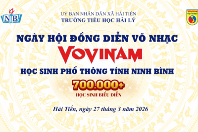 Ngày hội võ nhạc Vovinam – Trường Tiểu học Hải Lý – xã Hải Tiến – tỉnh Ninh Bình