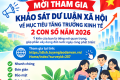 MỜI THAM GIA KHẢO SÁT DƯ LUẬN XÃ HỘI VỀ MỤC TIÊU TĂNG TRƯỞNG KINH TẾ 2 CON SỐ NĂM 2026