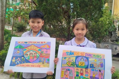 TRƯỜNG TIỂU HỌC HẢI LÝ LAN TỎA THÔNG ĐIỆP “NÓI KHÔNG VỚI BẠO LỰC HỌC ĐƯỜNG” QUA CUỘC THI VẼ TRANH